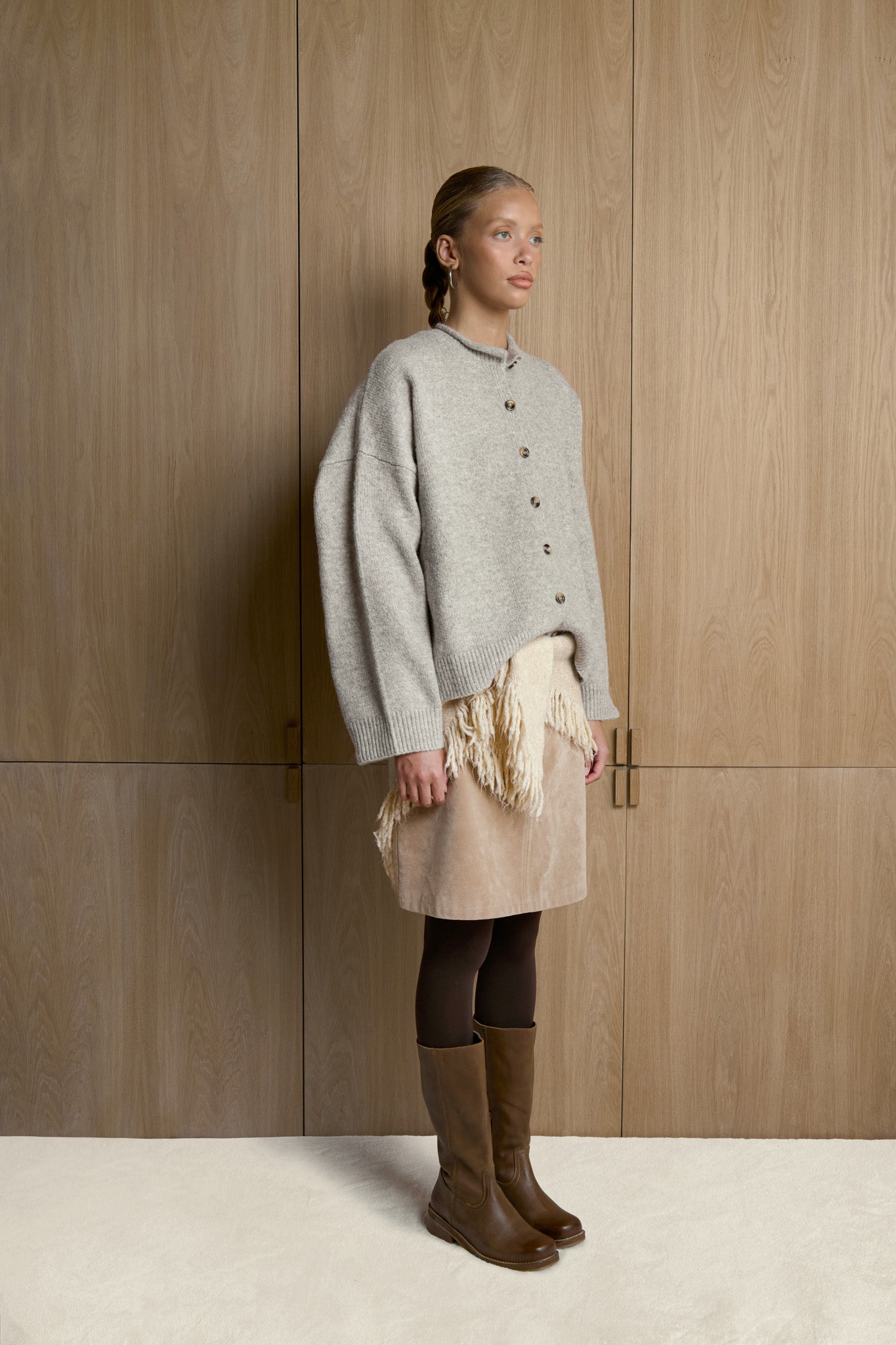 Jones Cardigan in Hazel Beige